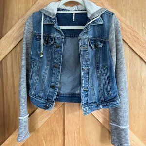 Cropped Hooded Jean Jacket, Free People
